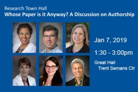 Postcard for January Research Town Hall: Whose Paper is it Anyway? A Discussion on Authorship