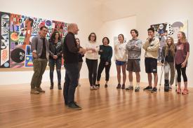 Marshall N. Price leads a tour at the Nasher Museum