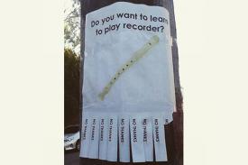 "Do you want to learn to play recorder?"