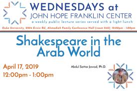 Shakespeare in the Arab World Poster
