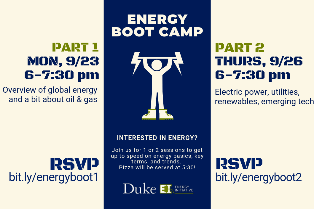 Energy Boot Camp times and dates
