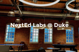 A room at NextEd Labs at the Duke Bullpen