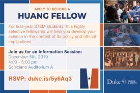Huang Fellows Information Session, 12/05/19