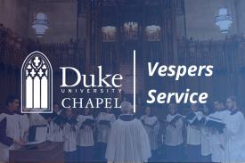 Choir singing during Vespers service
