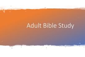 Adult Bible Study