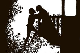 Romeo and Juliet silhouette