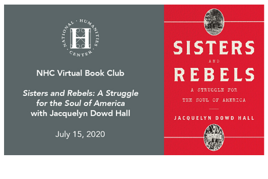 NHC Virtual Book Club flyer for Sisters and Rebels