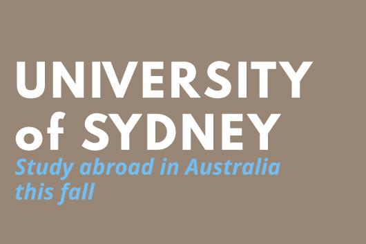 University of Sydney - Study abroad in Australia this fall