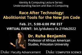 Race After Technology: Abolitionist Tools for the New Jim Code with Dr. Ruha Benjamin