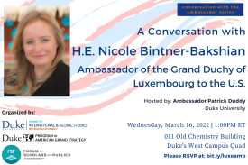 Ambassador Bitner and the flyer