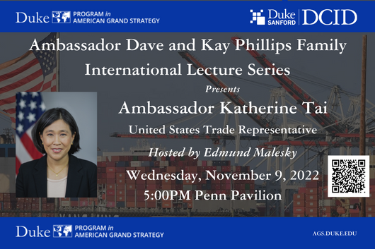 Phillips Lecture with Ambassador Katherine Tai, US Trade Representative