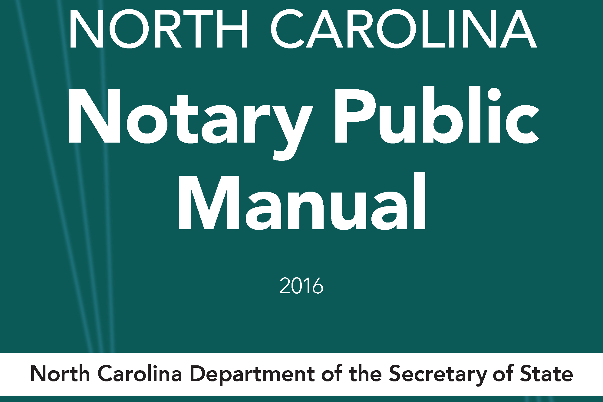 Notary Public Manual State of NC