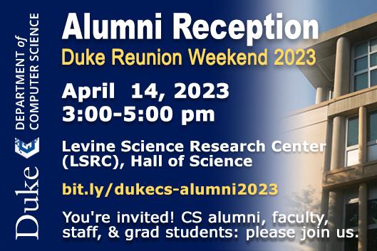 Computer Science Alumni Reception 14 April - Reunion Weekend 2023