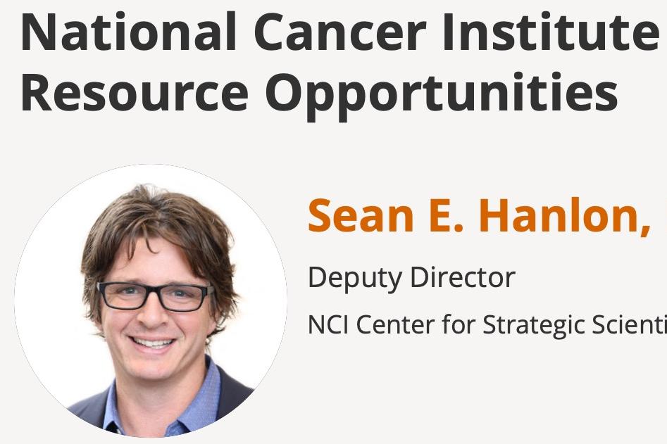 Sean Hanlon of the National Cancer Institute