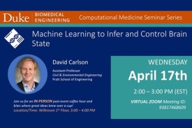 Computational Medicine Seminar Series featuring David Carlson