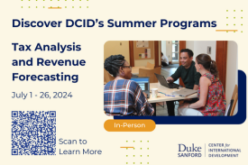 Discover DCID's Summer Programs. Tax Analysis and Revenue Forecasting. July 1-26, 2024.