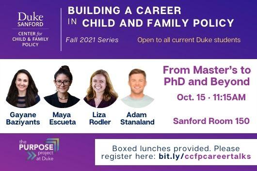 Building a Career in Child and Family Policy, 10/15