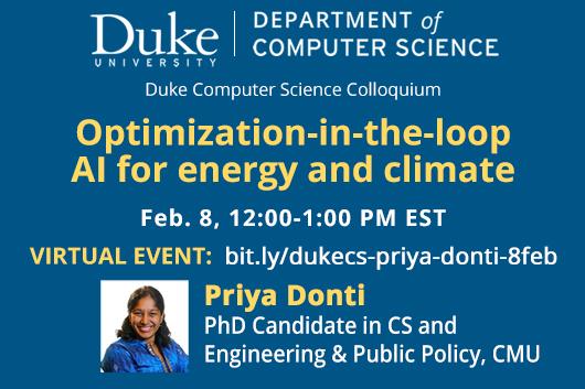 Optimization-in-the-loop AI for energy and climate Duke CS Colloquium Feb 8