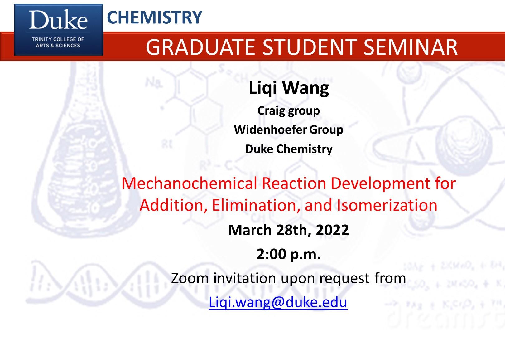 Ph.D. Defense Announcement - Wang