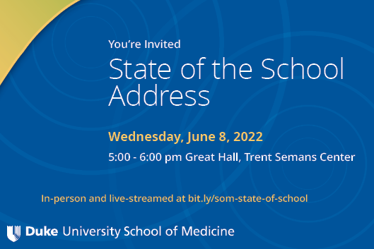 You Are Invited State of the School Address. SoM Logo