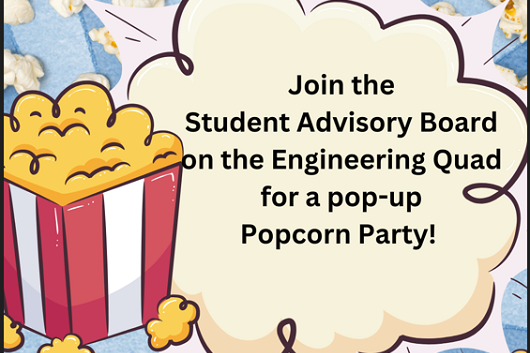popcorn in the Quad at 2pm on April 3