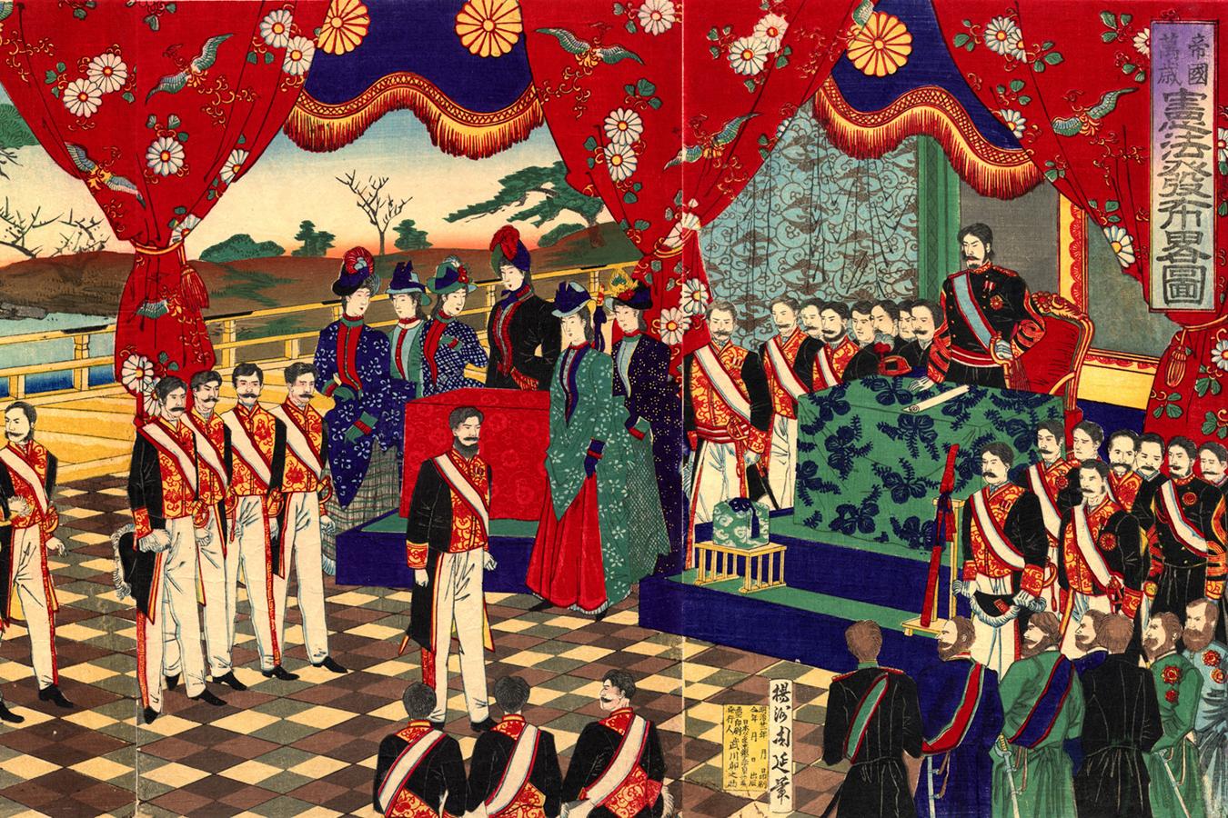 Meiji Emperor and court