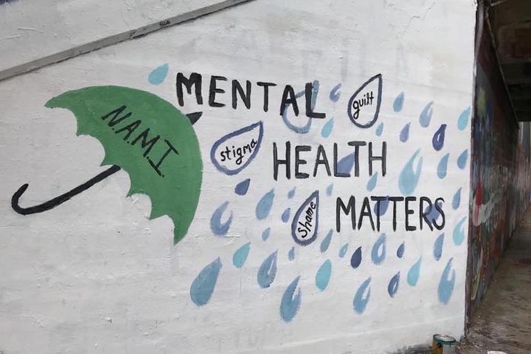 Mental Health Matters, Umbrella, Bridge Paint,