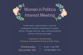 Women in Politics Interest Meeting