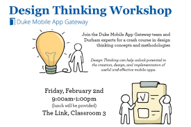 Design Thinking Workshop hosted by Duke Mobile App Gateway