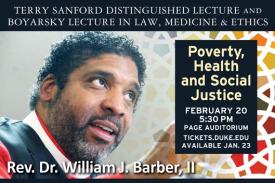 Rev. Barber speaking, event at Duke on Feb. 20, 2018