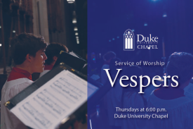 Duke Chapel Vespers Choir
