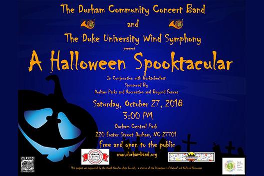 Duke Wind Symphony Halloween concert poster