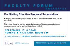 Facilitating Effective Proposal Submissions - Faculty Forum