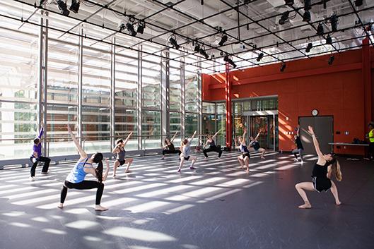 Open House image of Dancers in class at the Rubenstein Arts Center. Photo: Hoang Nguyen Open House image of Dancers in class at the Rubenstein Arts Center. Photo: Hoang Nguyen