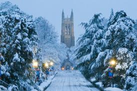 Duke Chapel in the snow Duke Chapel in the snow
