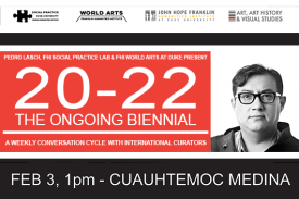 Cuauhtémoc Medina at 20-22 The Ongoing Biennial Event Poster Cuauhtémoc Medina at 20-22 The Ongoing Biennial Event Poster
