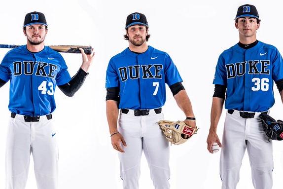 Three baseball captians strike poses