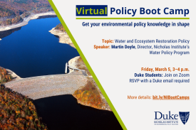 Policy Boot Camp: Water and Ecosystem Restoration Policy; Friday, March 5, 3-4 p.m.