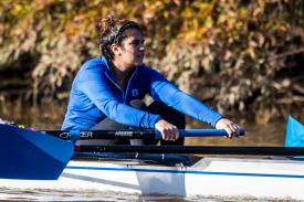 rower relaxed in scull