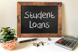 loans written on chalkboard loans written on chalkboard
