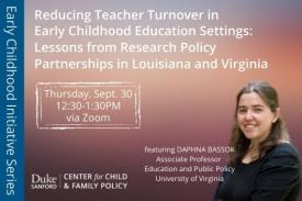 Daphna Bassok lecture Sept. 30 via Zoom Daphna Bassok lecture Sept. 30 via Zoom