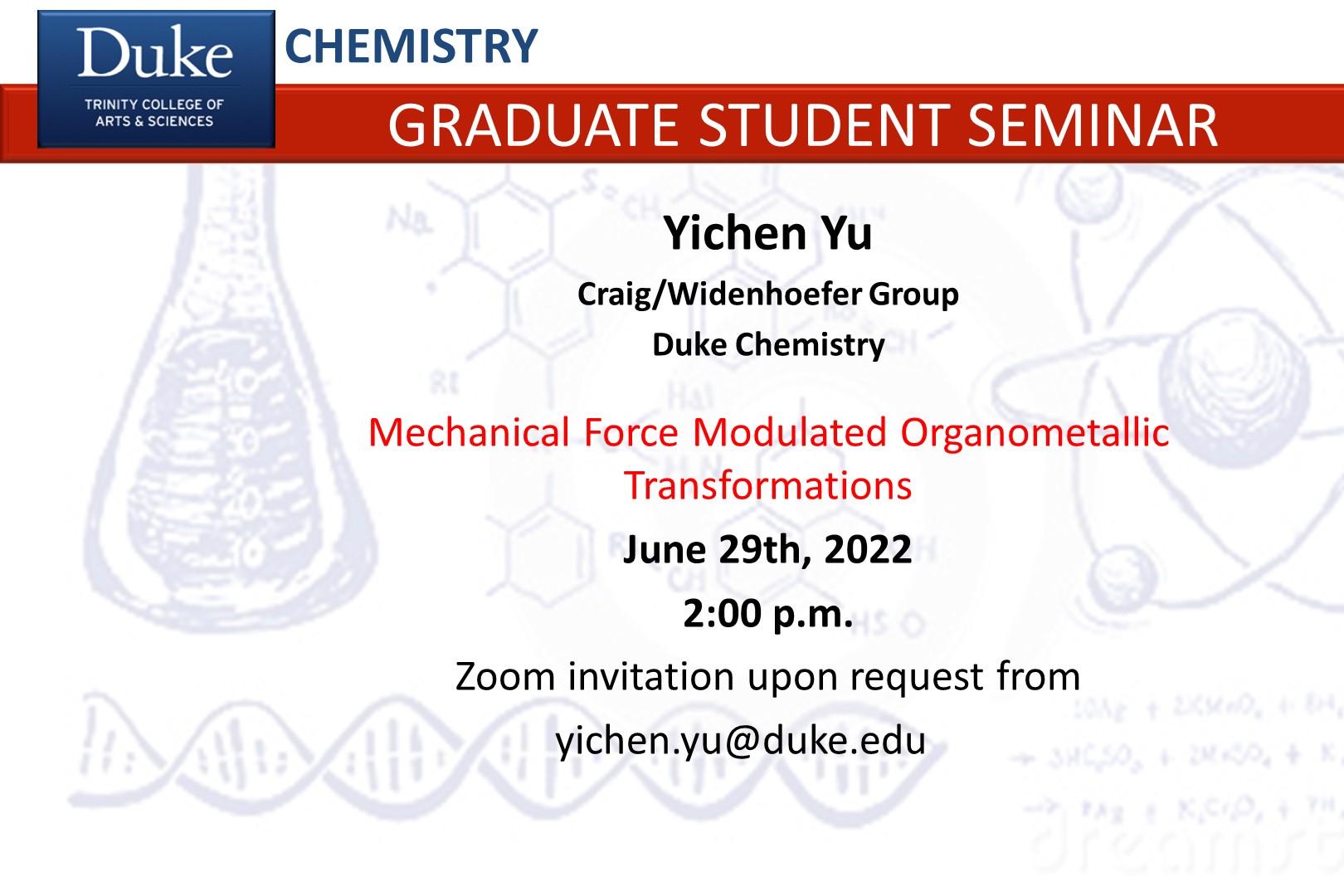 Ph.D. Defense Announcement - Yu, Yichen