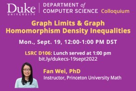 Graph limits and graph homomorphism density inequalities Duke CS Sept 19 Colloquium