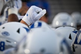 Duke football gloved fist