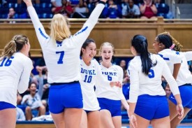 Volleyball players win Volleyball players win