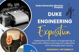flyer for Sept 27, 2023 Engineering Exposition at Rubenstein Library