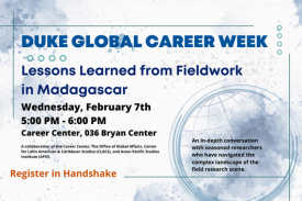 Lessons learned from fieldwork in Madagascar. February 7 from 5-6p Lessons learned from fieldwork in Madagascar. February 7 from 5-6p