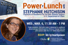 Image of Stephanie Hutchison with info about the Power Lunch on Mar 6.