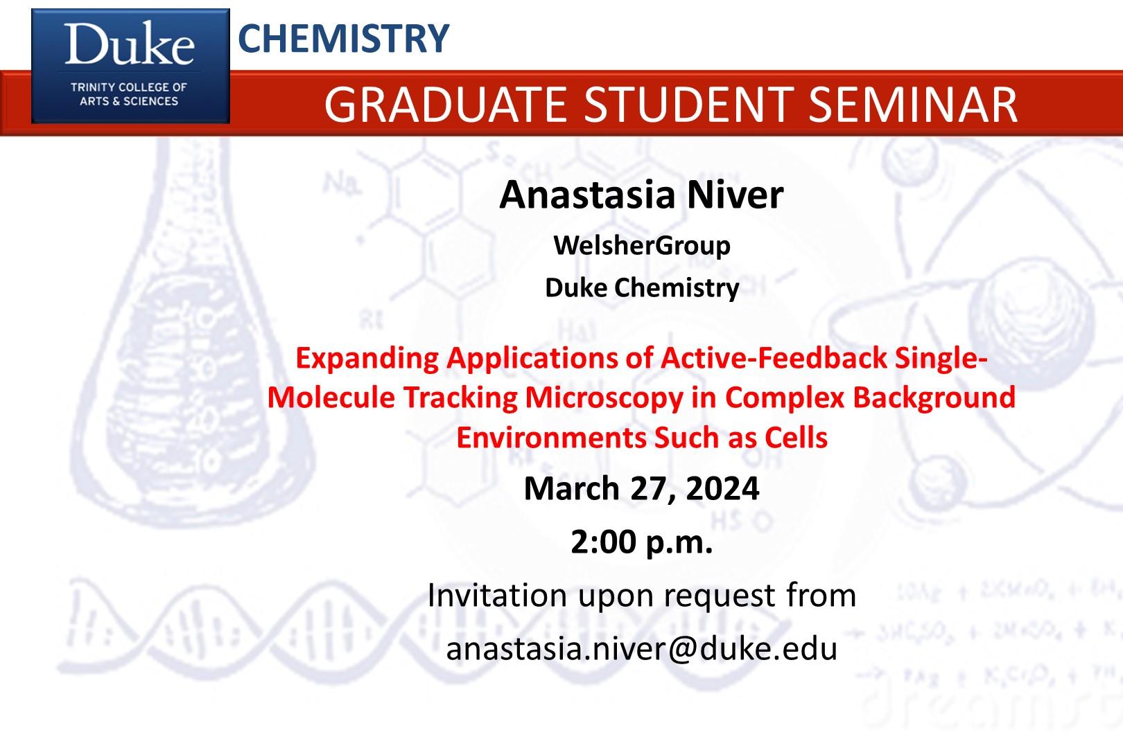 Ph.D. Defense- Niver, Anastasia Ph.D. Defense- Niver, Anastasia