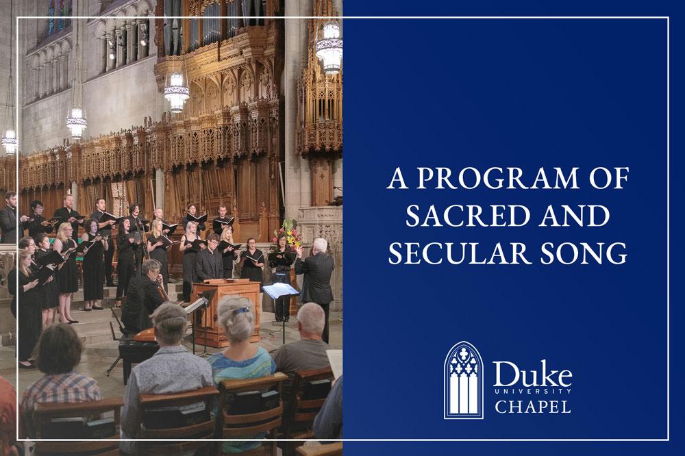 Chorworks singers performing in Duke Chapel